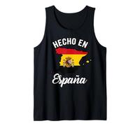Hecho En Espana Spain Map Flag Heritage Graphic Design Tank Top