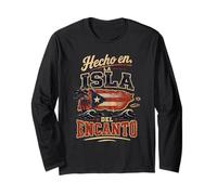 Hecho En La Isla Del Encanto Puerto Rico Long Sleeve T-Shirt