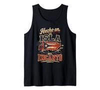 Hecho En La Isla Del Encanto Puerto Rico Tank Top