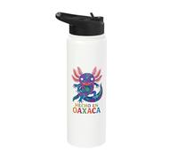 Hecho en Oaxaca Axolotl Mexican Folk Art Stainless Steel Insulated Water Bottle