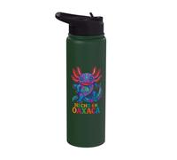 Hecho en Oaxaca Axolotl Mexican Folk Art Stainless Steel Insulated Water Bottle