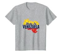 Hecho En Venezuela: Patriotic South American Pride T-Shirt, Kids, Heather Grey, 3 Years