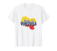 Hecho En Venezuela: Patriotic South American Pride T-Shirt, Men, White, 5XL
