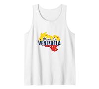 Hecho En Venezuela: Patriotic South American Pride Tank Top, Men, White, M