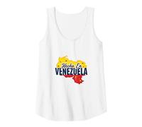 Hecho En Venezuela: Patriotic South American Pride Tank Top, Women, White, S