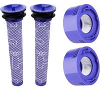 Hechuang Filters kit for Dyson V7, V8 Animal And Absolute Cordless Vacuum, 2 Pack Replacement Parts (DY-96566101) and 2 Pack Post- Filter (DY-96747801)