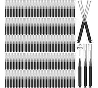 Hecila 100 Pcs Micro Eyebrow Brush Braces Brush for Cleaner Eyebrow Spoolie Brow Eyelash Lamination Brushes Interdental Toothpick Dental Tooth Flossing Head Oral Dental Hygiene Flosser Lash Lift Tool