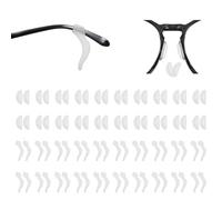 Hecila 20 Pairs Silicone Eyeglass Nose Pads & Eyeglasses Ear Grips, D-Shaped Anti Slip Nose Pad Cushion Glasses Temples Ear Grippers Eyewear Retainer Behind Ears Hooks for Sunglasses Reading Glasses