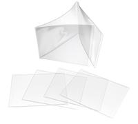 Hecila 4 Pcs Mahjong Card Sleeve Protector Mahjong Card Holder Game Cards Sleeve Holder Mah Jongg Cards Cover Matte Plastic Clear Protective Cover Non Glare for Family Friends Gathering