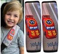 HECKBO 2X Kids Car Seat Belt Pads Seat Belt Protectors - Racing Cars - Seat Belt Pads for Kids and Babies- Ideal for Any Seat Belt Car Booster Seat Kids Bicycle