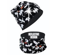 HECKBO 360° Reflector Children's Hat & Loop Scarf Set - 95% Cotton - Soft & Easy-Care Stretch Material - Beanie Spring Autumn Winter, dragon, 48-54