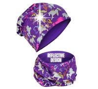 HECKBO Horse Kids Beanie & Snood - 360° Reflective - Stretch - Ages 2-8 - Perfect for pony farm, stable paths & outdoor outfits (48-54 cm)