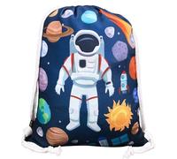 HECKBO kids astronaut space gym drawstring bag - 40x32cm - 12.6" x 15.8" - string bag - kindergarten daycare crèche school football - children kids girl boy backpack, sports bag, fabric bag