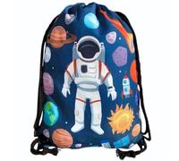 HECKBO kids astronaut space gym drawstring bag - 40x32cm - 12.6" x 15.8" - string bag - kindergarten daycare crèche school football - children kids girl boy backpack, sports bag