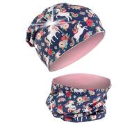 HECKBO Unicorn Kids Beanie & Snood - 360° Reflective - Ages 2-8 - Great for walks, leisure & transitional weather (48-54 cm)