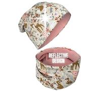 HECKBO Woodland Animals Kids Beanie & Neck Warmer - Reflective - Cotton - Ages 2-8 - Great for walks, forest trails & autumn days (48-54 cm)