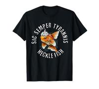 Hecklefish Says Sic Semper Tyrannis Wearing A Tinfoil Hat T-Shirt