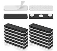 Heclia 12 Pairs Curtain Magnetism Closure with Adhesive for Blackout Curtains Blackout Blind Accessory Waterproof Magnetic Name Tag Holders Outdoor Curtains Magnetic for Curtain ID Badges Name Tags