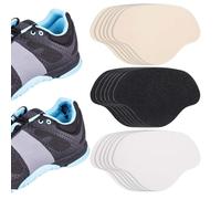 Heclia 18pcs Shoe Hole Repair Patch, Self-Adhesive Inside Shoe Patches Kit for Holes, Heel Pads for Shoes Toe Burst Patch Insert, Heel Repair Kit for Sneakers, High Heels Shoes, Black, Beige, White