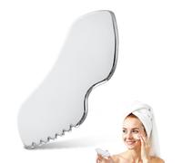 Heclia 1PC Stainless Steel Gua Sha Facial Tools Gua Sha Massage Tool Face Scraper Tools Skincare Scraping Metal Face Sculpting Tool Tighten Skin Beauty Board for Skin Care Massager Puffiness Reducing