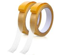 Heclia 2Roll 10m Double Sided Carpet Tape Heavy Duty Super Sticky Fabric Tape Universal High Tack Strong Wall Adhesive with Fiberglass Mesh Clear Adhesive No Residue for Hardwood Floors Carpeted Floor