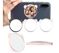 Heclia 3PCS Magnetic Selfie Mirror for Phone, Rear Camera Convex Wide-for Selfie Vlogging Streaming, Cute Back Camera Cell Phone Mirror Compatible with Phones Case And All Smartphones(3Color, 2.1x0.3)