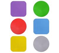 Heclia 6 Pack Rubber Jar Opener, 3.7 Inch Round Silicone Jar Opener Gripper for Seniors with Arthritis Weak Hands, Non Slip Jars Lid Openers Kitchen Lid Cap Gripper Pads Multi-Function Coasters
