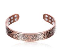 Heclia Copper Bracelet for Men and Women Pure Solid Copper 3500 Gauss Bracelet for Men Strength Mens Bracelets Vintage Adjustable Jewelry Gift