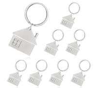 Heclia Home Key Rings 8PCS Cute Cartoon House Keychains with Window Charm Real Estate Closing Gifts for Clients, Buyers Agents New Home Gift Housewarming Gift for Friends Family Durable Metal Keychain