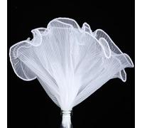 Heclia Pearl Mesh for Bouquets 4 Yard Flower Wrapping Mesh Paper White Bouquet Wrapping Papers White Floral Meshes Paper Pearl Package Papers Bride Wedding Gift Packaging Wrinkled Translucent Design