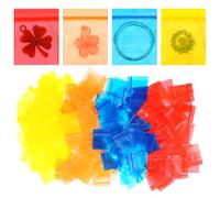 Heclia Small Zip Lock Bags 200 PCS Mini Plastic Colored Transparent Seal Lock Bags 1"x1" Thick 4 Mil Poly Resealable Strong Baggies Portable Pouches All Purpose Storage for Jewelry Snack Pills Beads