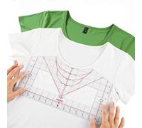 Heclia T-Shirt Ruler Guide for Vinyl Alignment, Heat Press Measurement Tool for Centering, Craft Sewing Ruler for Placement, Shirt Alignment Tool for DIY Accessories and Supplies