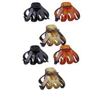 HeCotia Medium Small Hair Claw Clips, 6pcs 2.36 In Cute Octopus Hair Clips Strong Grip Clamp With Teeth Non-Slip Hair Styling Accessories For Women Girls Thin Thick Hair