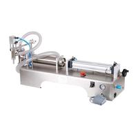 HEcSHENG Stainless Steel Pneumatic Liquid Filling Machine, Semi-Automatic Liquid Filler Machine, Pneumatic Filling Machine for Drink Water, juices, milks, Alcohol