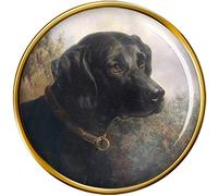 Hector a Black Labrador by Carl Reichert Pin Badge