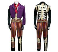 Hector Deluxe Costume Coco Miguel Skull Cosplay Grandpa Rivera Suits Full Set Halloween Outfits for Men
