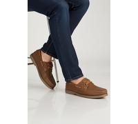 Catesby Hector Leather Mens Boat and Deck Shoes Lightweight Casual Summer Shoes, Burnt Caramel, UK 10