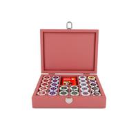 Hector Saxe leather poker set - Pink OS