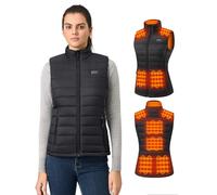 Hecusma Heated Gilet Womens with Power Bank 16000mAh 7.4V, Lightweight Heated Vest for Women, Electric Women's Heated Gilet for Outdoor Sport -XS