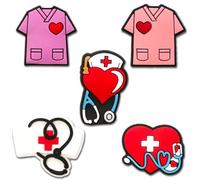 Hedbitoyo Nurse Silicone Beads, Cute Beads for DIY Crafts Jewelry Necklaces Bracelets Keychain Pen Making