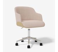 Hedda Office Chair in Natural and Light Wood. Koble Light Beige 1 Seater