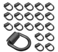 Hedday 12 Pack Weld-On Forged D Rings Heavy Duty,1/2'' D Ring Tie Down Anchor with Welding Clips for Trailers Trucks and Cargo Tie Downs Rated(12,000 lbs Breaking Strength)