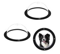 Hedday Dog Fence Window,12.4’ Acrylic Clear Pet Dome View with Air Holes Playground Doggie Wood Fence Window Bubble Peek Window for Dog and Cats Deep 4.7 Inch(XL)