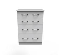 Heddon 4 Drawer Deep Chest In White Matt (Ready Assembled)