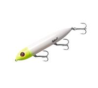 Heddon Super Spook Topwater Fishing Lure for Saltwater and Freshwater, White/Chartreuse Head, (7/8 oz)