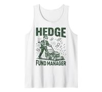 Hedge Fund Manager Lawn Mower Yard Work Tank Top