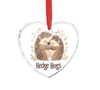 Hedge-hugs Decorative Hanging Glass Ornaments Christmas Tree Decorations Indoor Home Heart Pendant Gifts