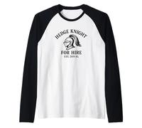 Hedge Knight for Hire Medieval Fantasy Armor Raglan Baseball Tee