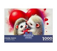 Hedgehog 1000 Jigsaw for Adults Puzzles Beautiful Decoration Puzzle Colourful, Challenging Cute Animal Theme Brainteasing Adults Jigsaw Puzzle 38x26cm/1000pcs