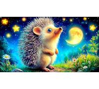hedgehog 1000 Piece Challenging Puzzles Puzzle for Adults Recycled Paper Fun and Challenging Family Game Great Gift Idea 38x26cm/1000pcs